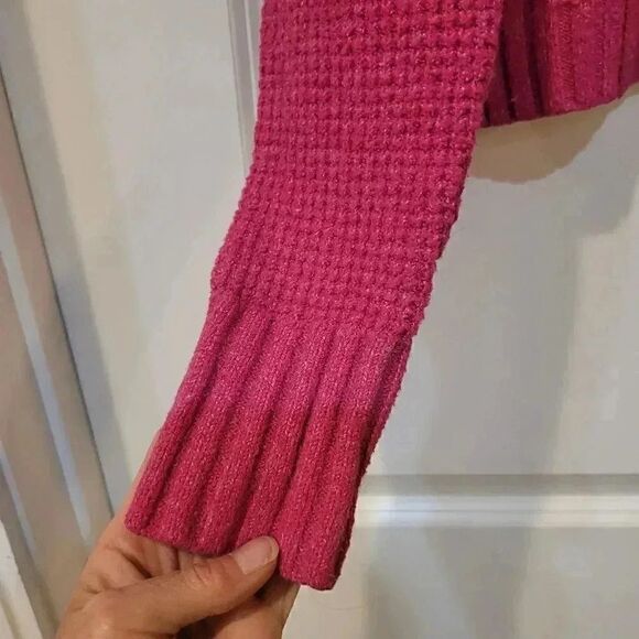 SO Women's Raspberry Pink Poly/Spandex Pullover Sweater - Picture 6 of 9